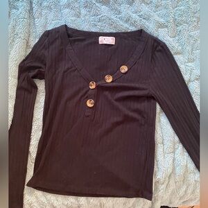 Women’s small black long sleeve with buttons